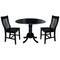 International Concepts 42 in. Dual Drop Leaf Table with 2 Slat Back Dining Chairs - 3 Piece Dining Set K46-42DP-C61P - alternate 1